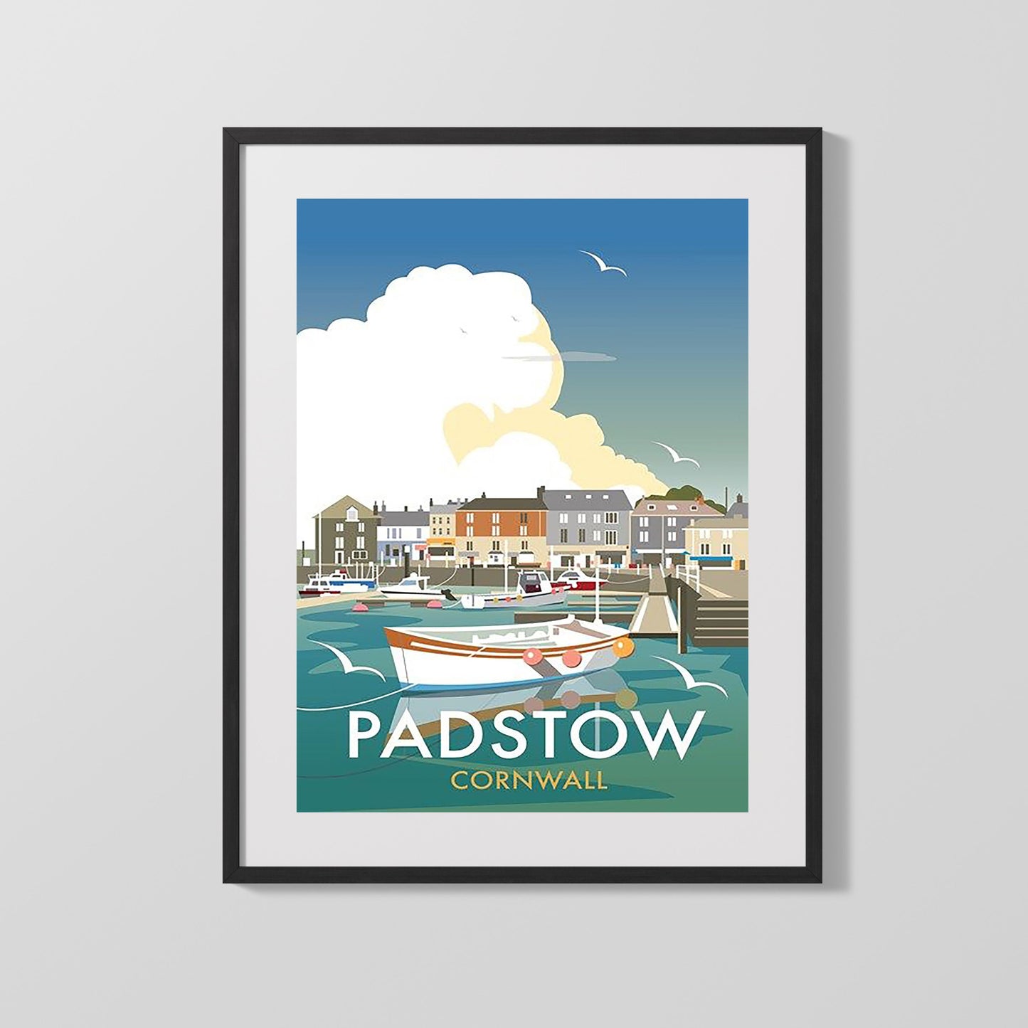 Classic Travel Poster - Padstow - Harbour  Cornwall