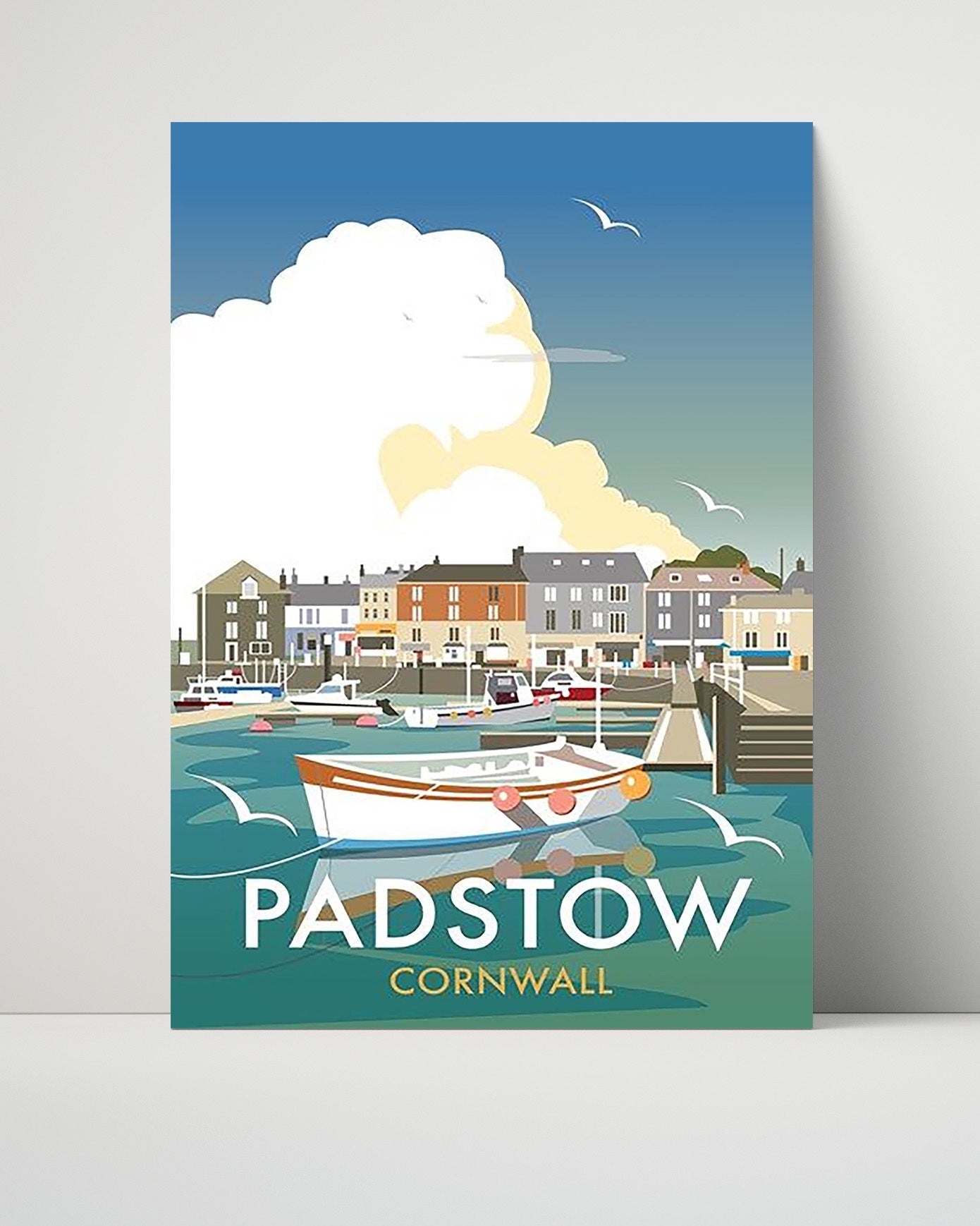 Classic Travel Poster - Padstow - Harbour  Cornwall