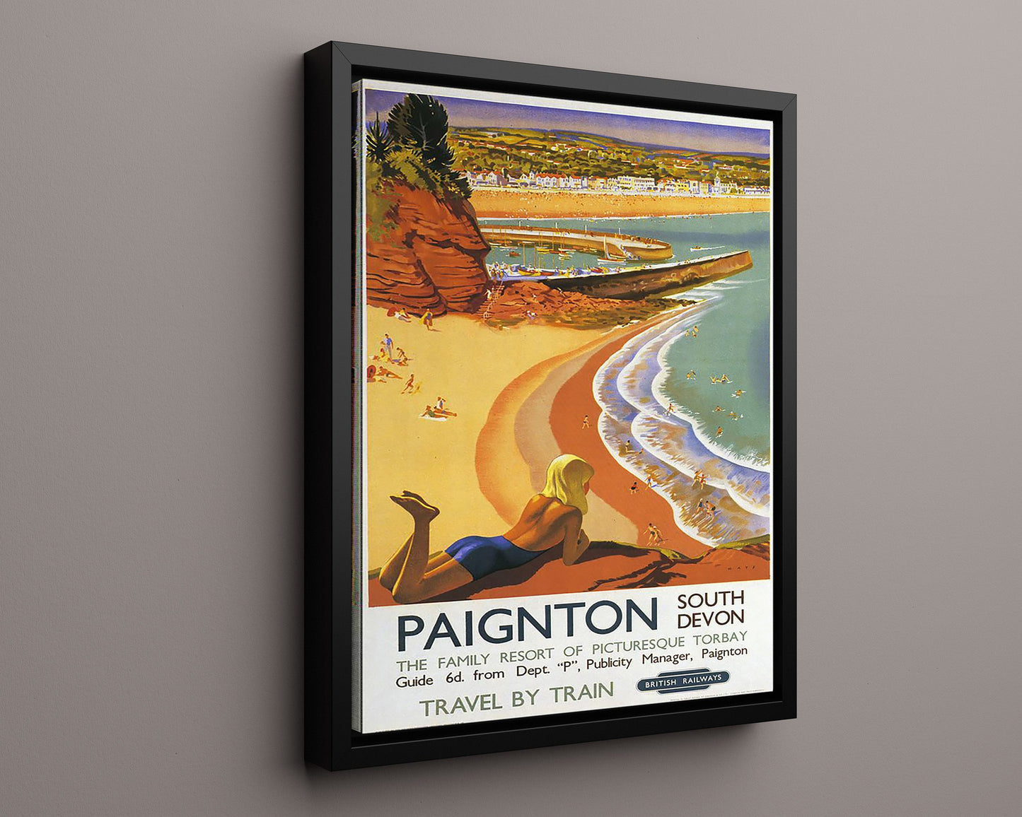 Classic Travel Poster - Paignton - South Devon Seaside