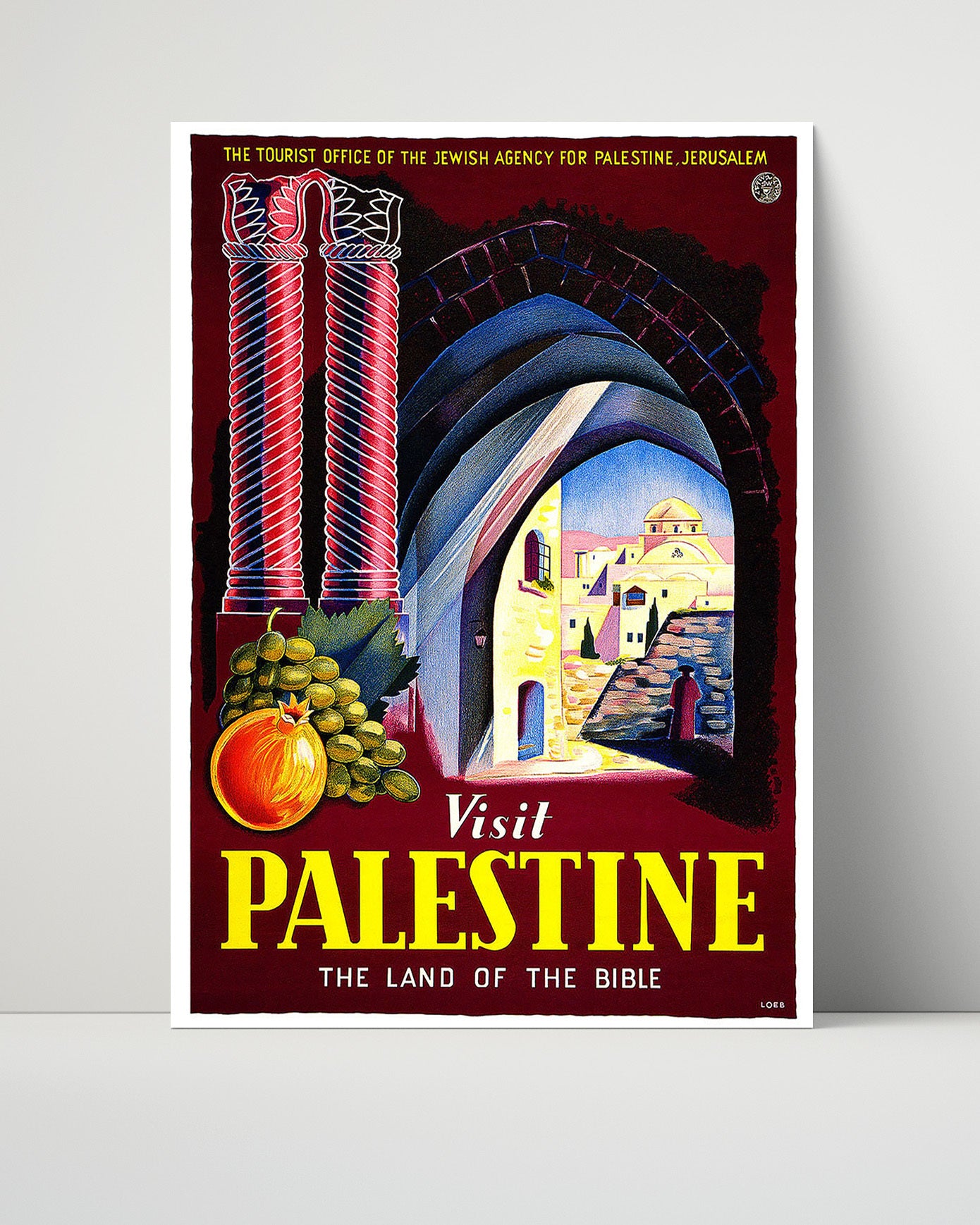 Palestine Ancient Beauty Vintage Travel Print 16x20 Unframed Print travel wall art print