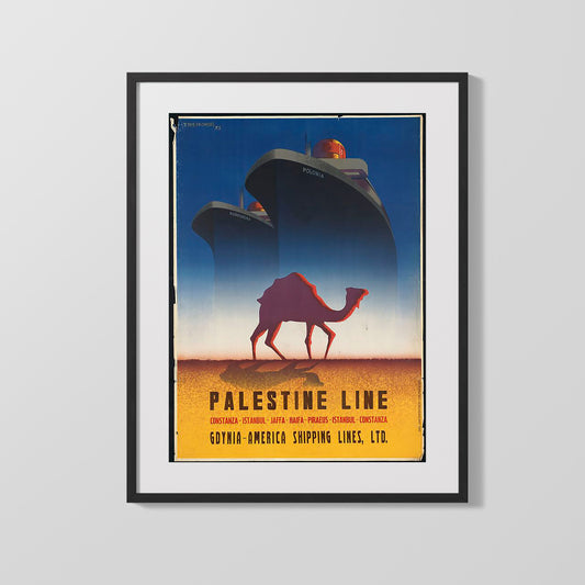 Classic Travel Poster - Palestine - Shipping Line