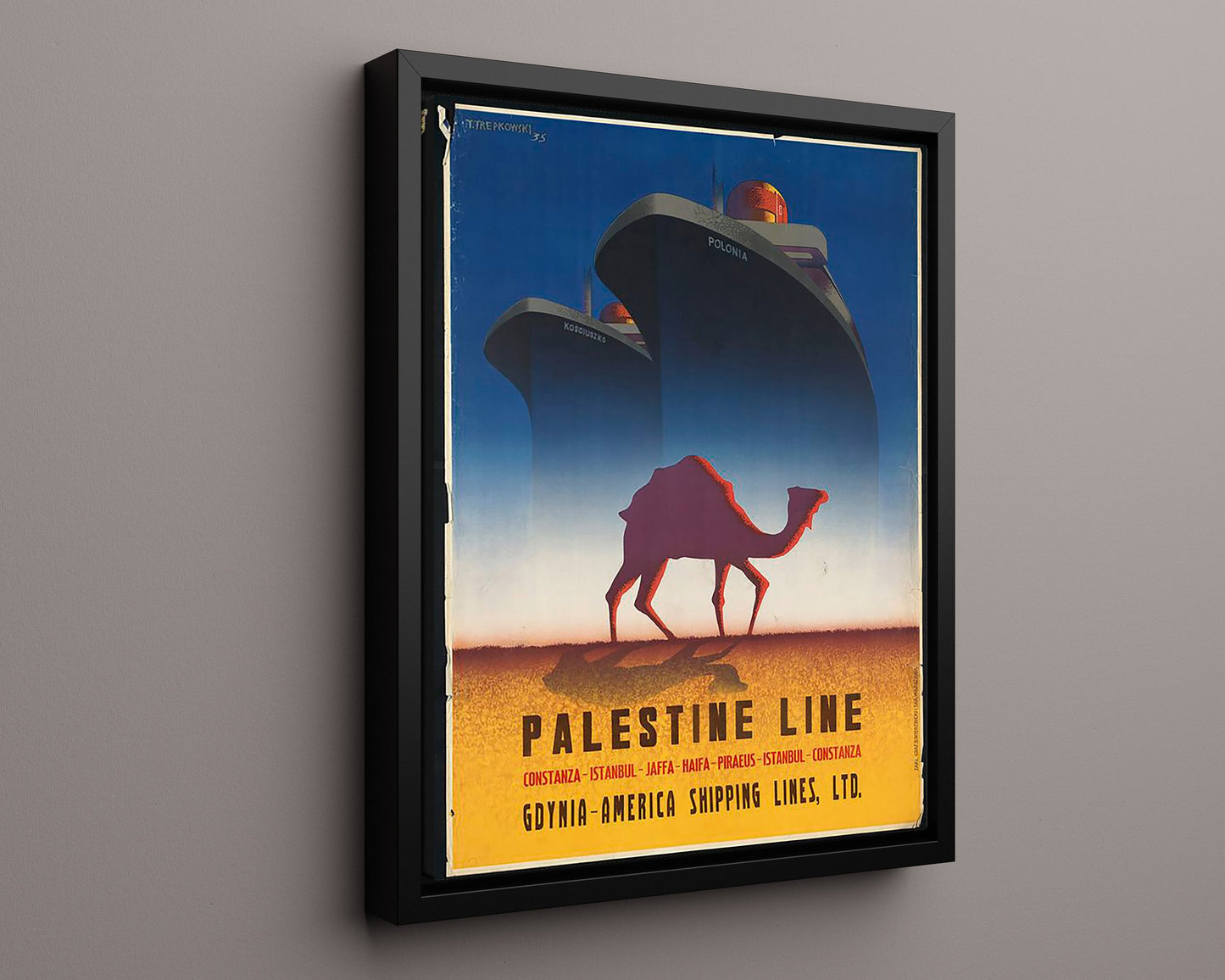 Classic Travel Poster - Palestine - Shipping Line