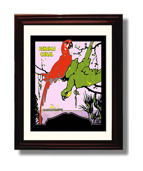 Panama Canal travel poster wall art 8x10 Canvas