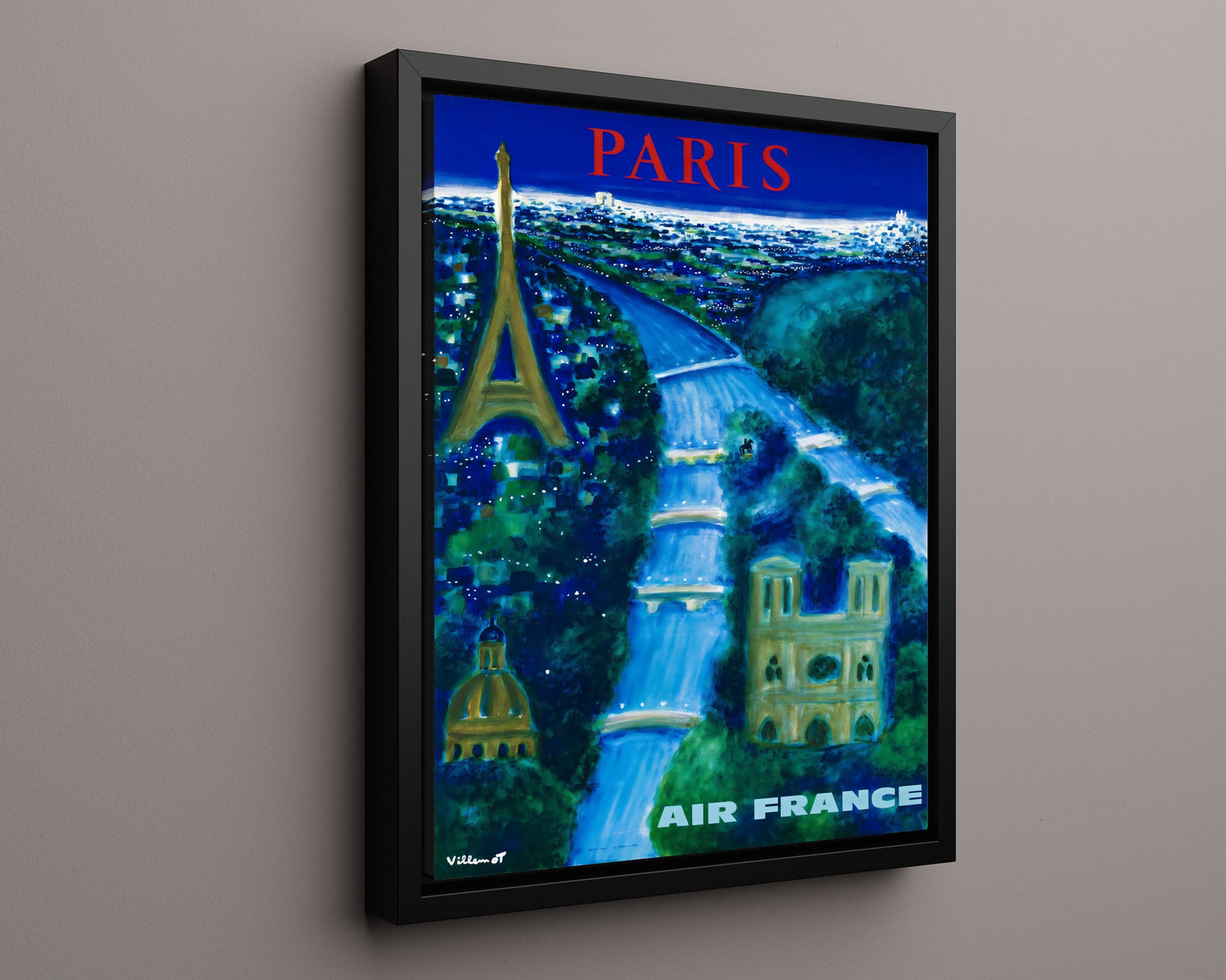 Classic Travel Poster - Paris - Air France (2)