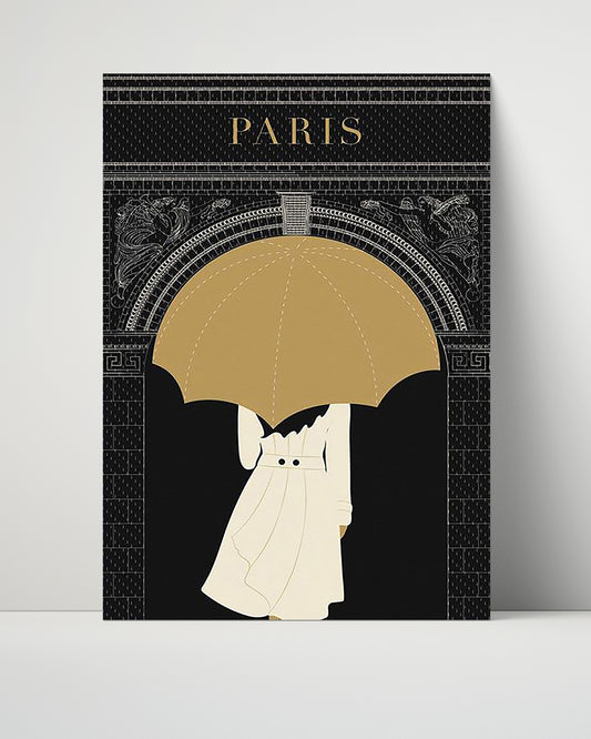 Paris Arc de Triomphe Umbrella - Travel - 16x20 Unframed Print