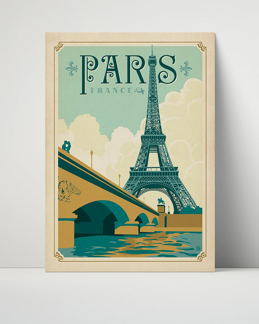 Paris Bridge View - Travel - 16x20 Unframed Print