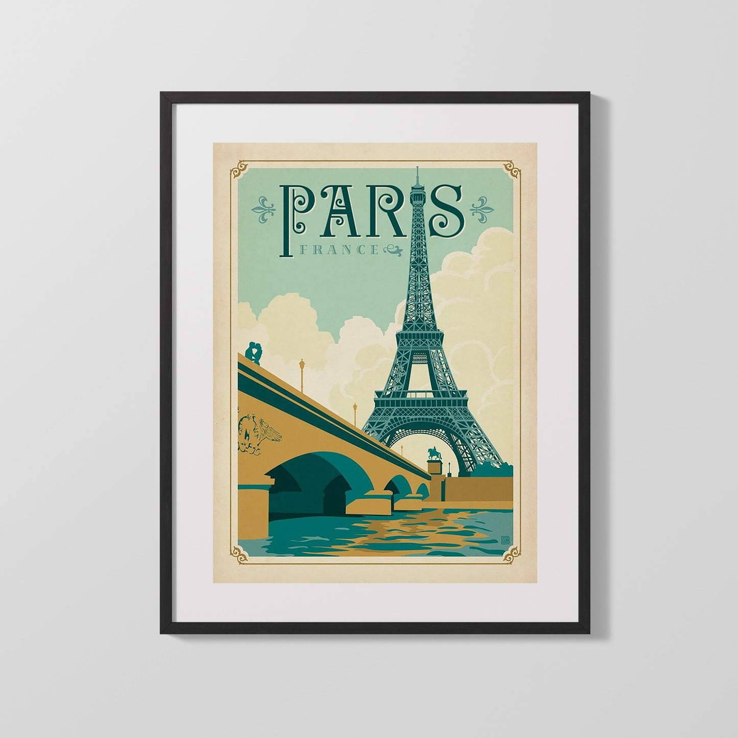 Classic Travel Poster - Paris - Arc de Triomphe