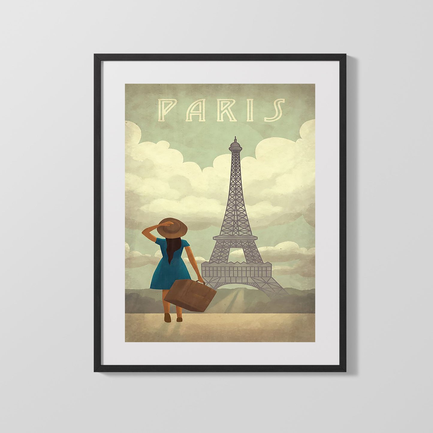 Classic Travel Poster - Paris - Champs Elysees