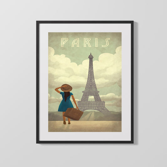 Classic Travel Poster - Paris - Champs Elysees