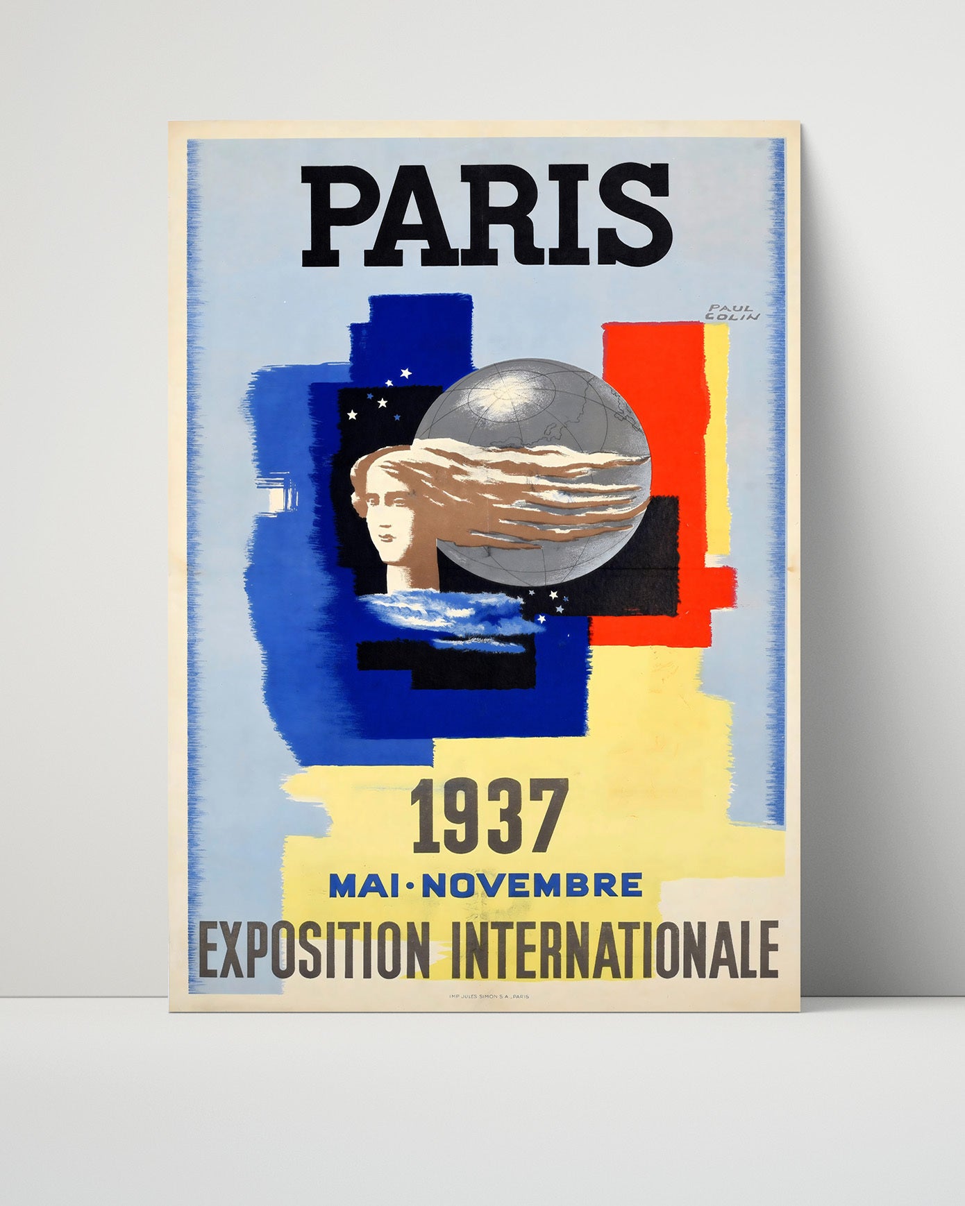 Paris Exposition 1937 Vintage Travel Print 16x20 Unframed Print travel wall art print