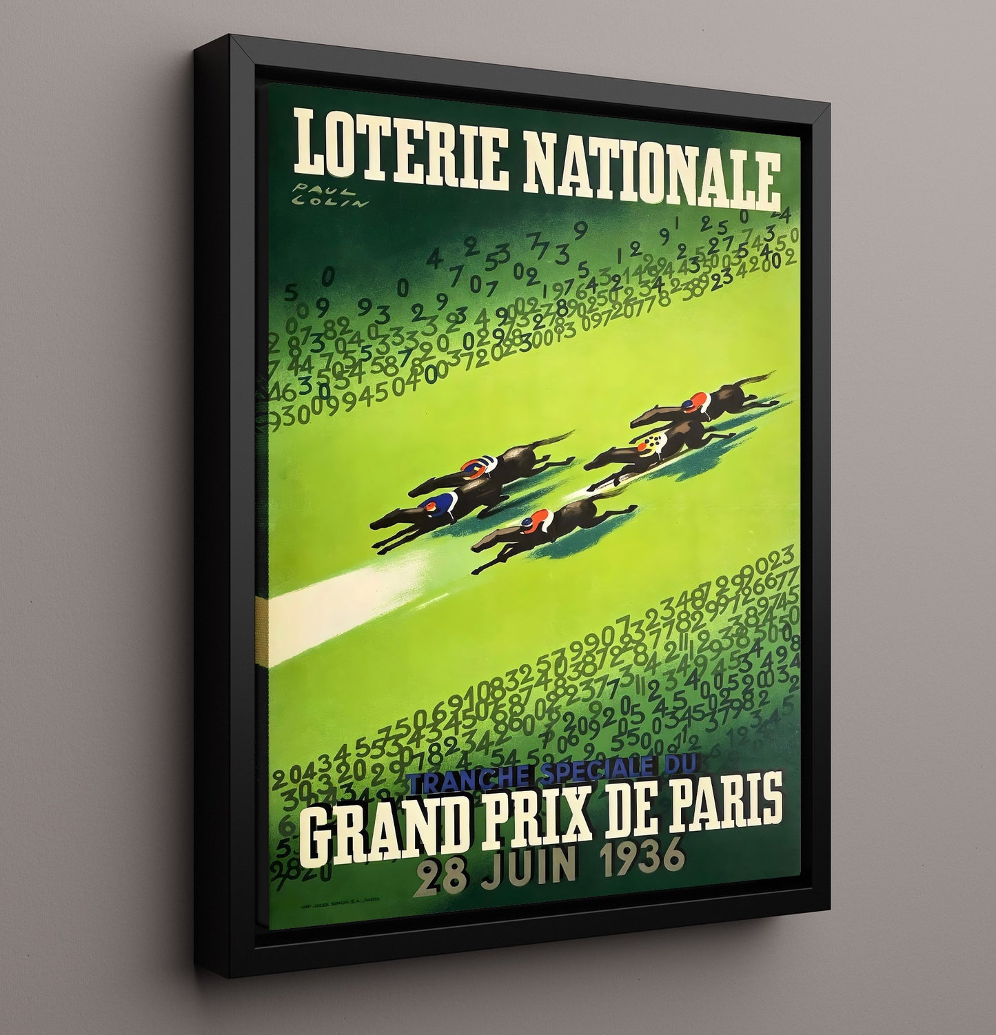 Paris Grand Prix de Paris 1936 Vintage Travel Print 16x20 Framed Canvas travel wall art print