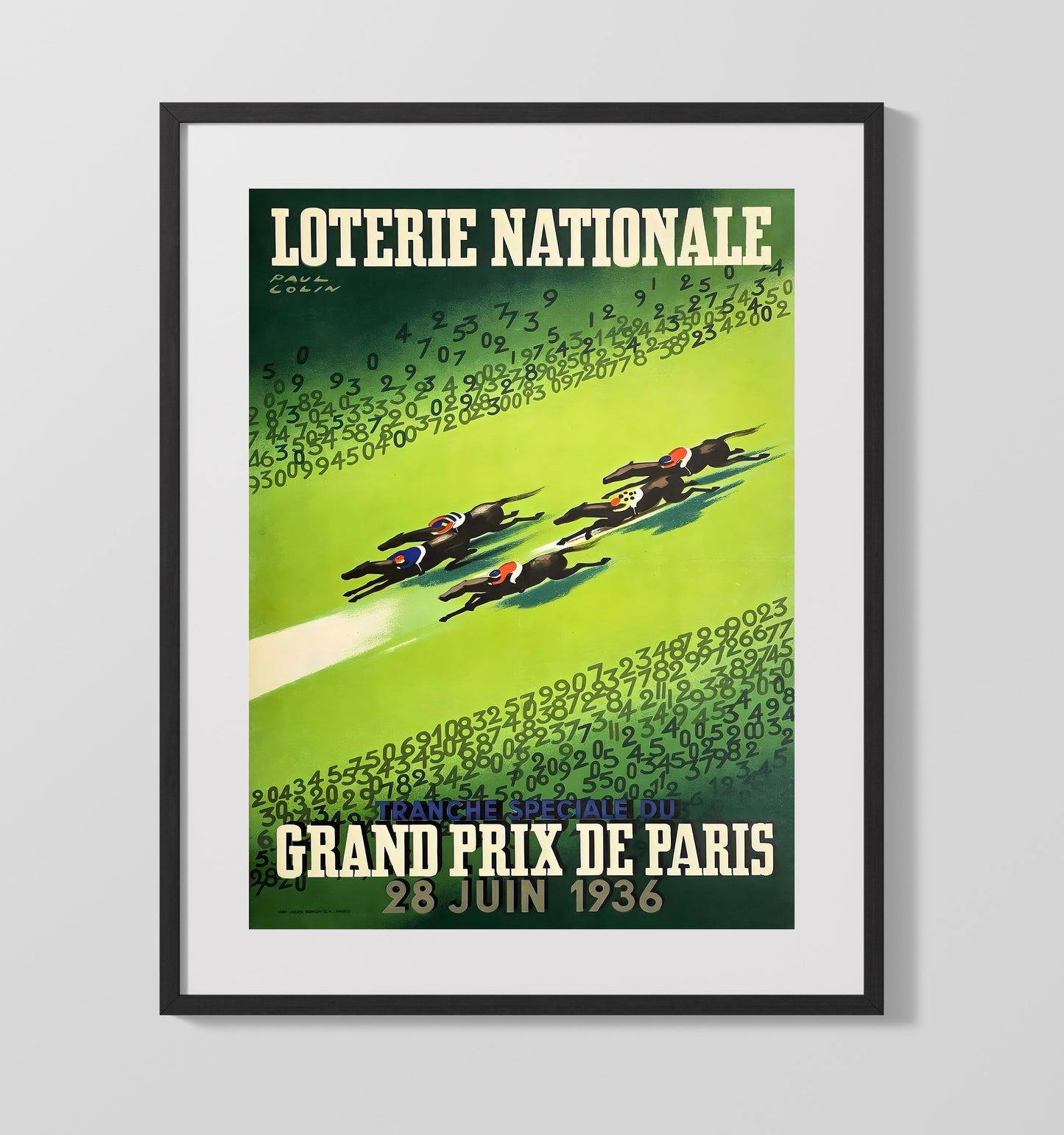 Paris Grand Prix de Paris 1936 Vintage Travel Print 16x20 Gallery Frame travel wall art print
