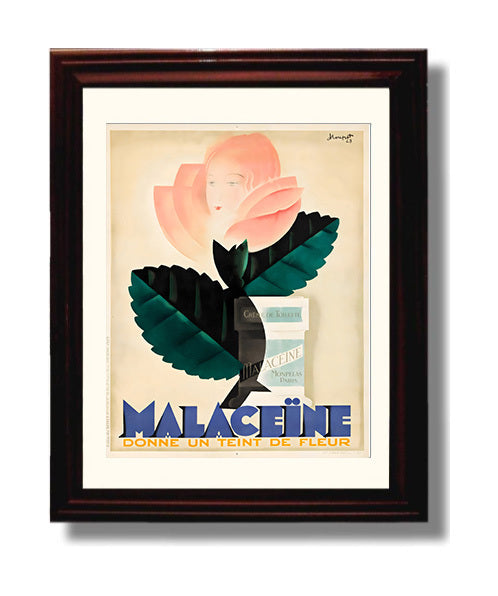 Paris Malaceine Perfume Vintage Travel Print 8x10 Beveled Frame travel wall art print