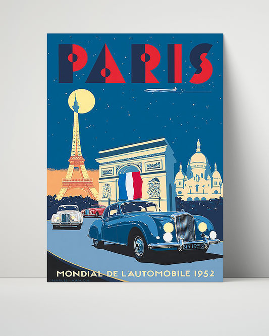 Paris Mondial de l Automobile 1952 - Travel - 16x20 Unframed Print