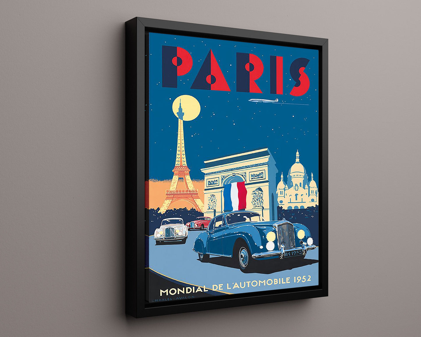 Classic Travel Poster - Paris - LAmour Magicien