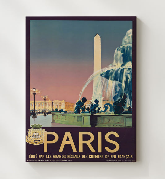 Paris Place de la Concorde - Travel - 20x24 Canvas