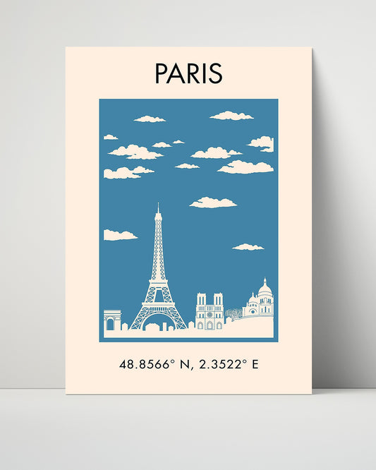 Paris Skyline - Travel - 16x20 Unframed Print