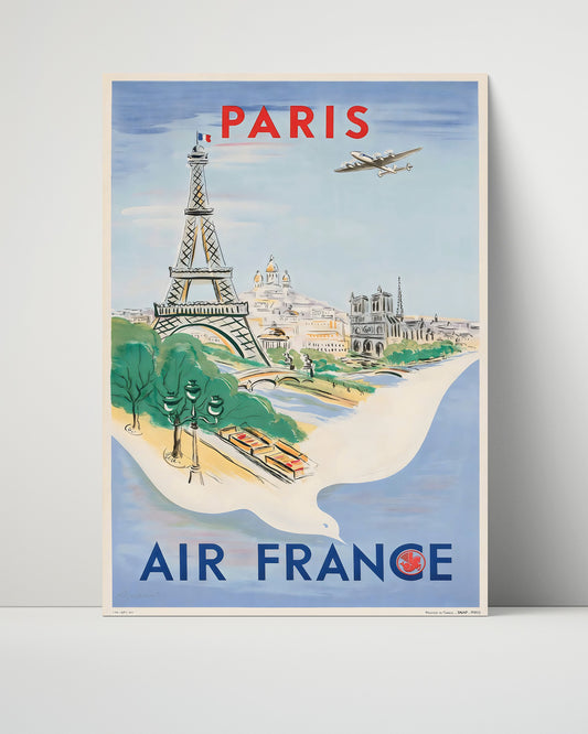 Paris Air France - Design 1 - Travel - 16x20 Unframed Print