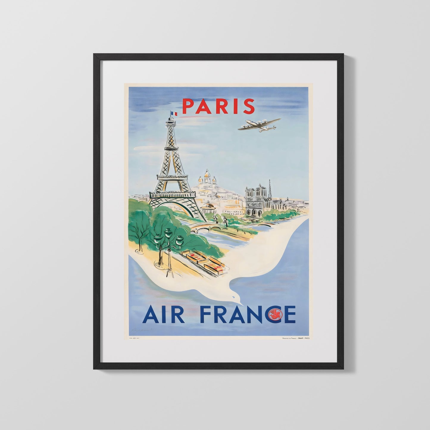 Classic Travel Poster - Paris - Skyline