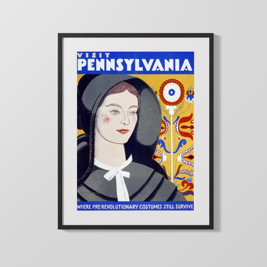 Classic Travel Poster - Pennsylvania - Amish Country