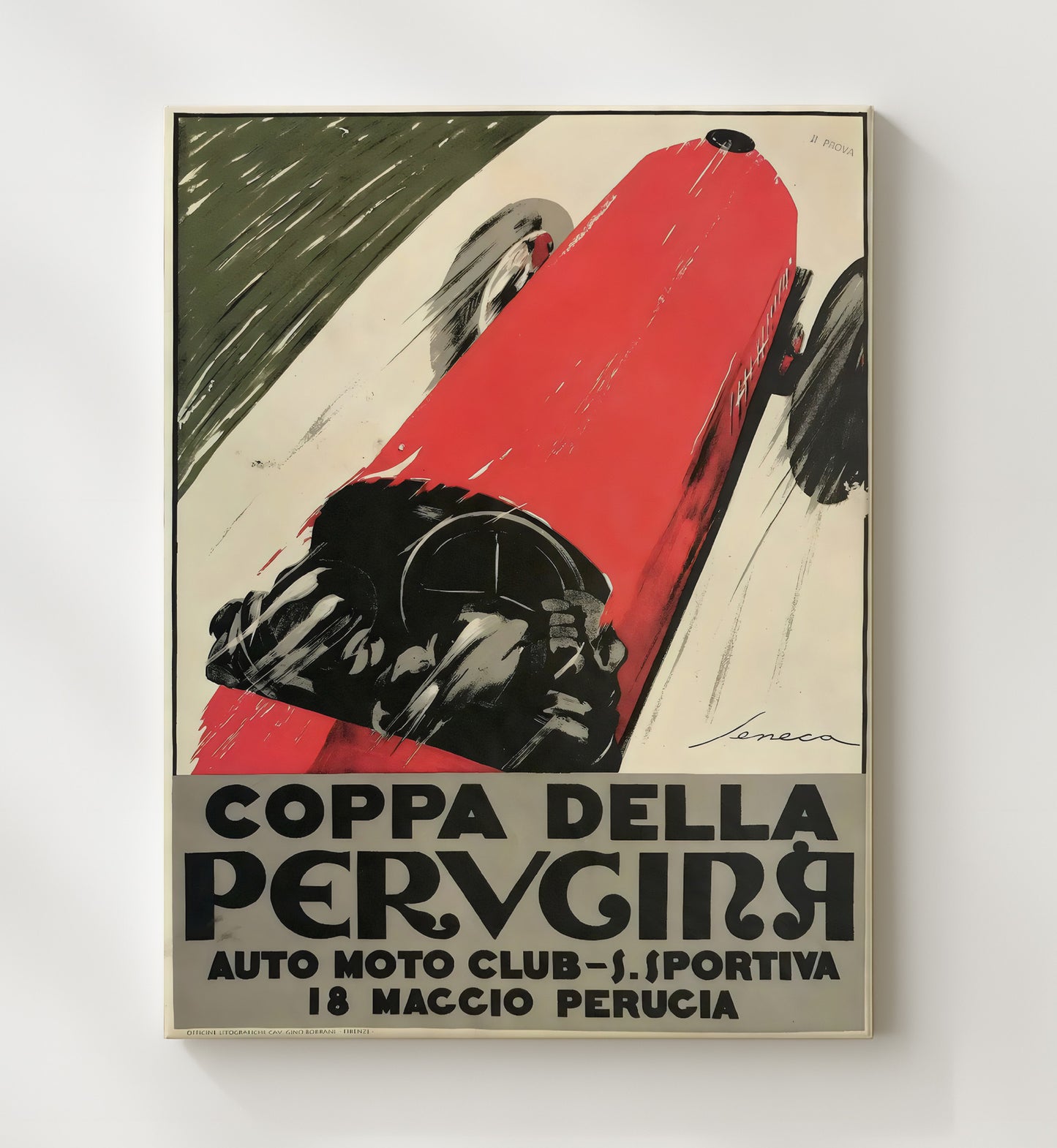Perugia Italy Vintage Travel Print 20x24 Canvas travel wall art print