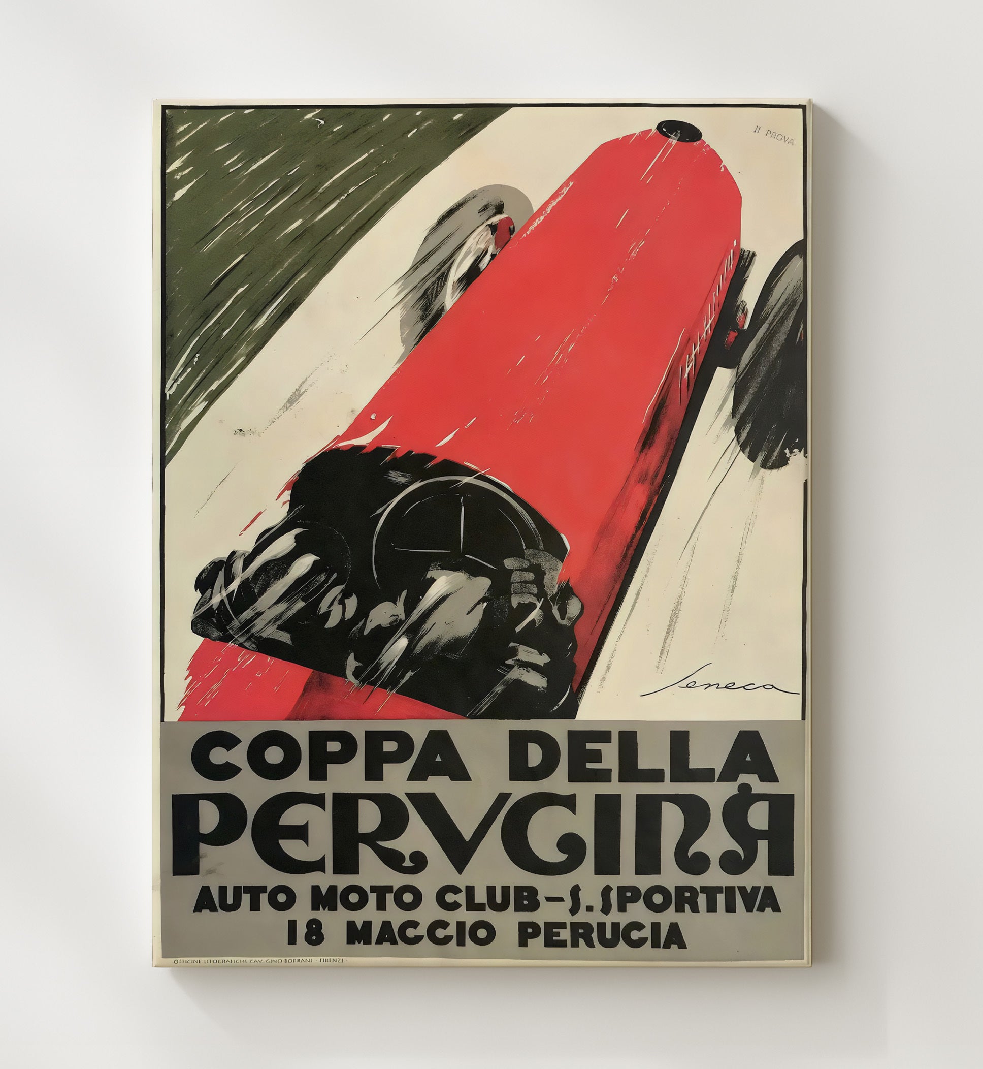 Perugia Italy Vintage Travel Print 20x24 Canvas travel wall art print