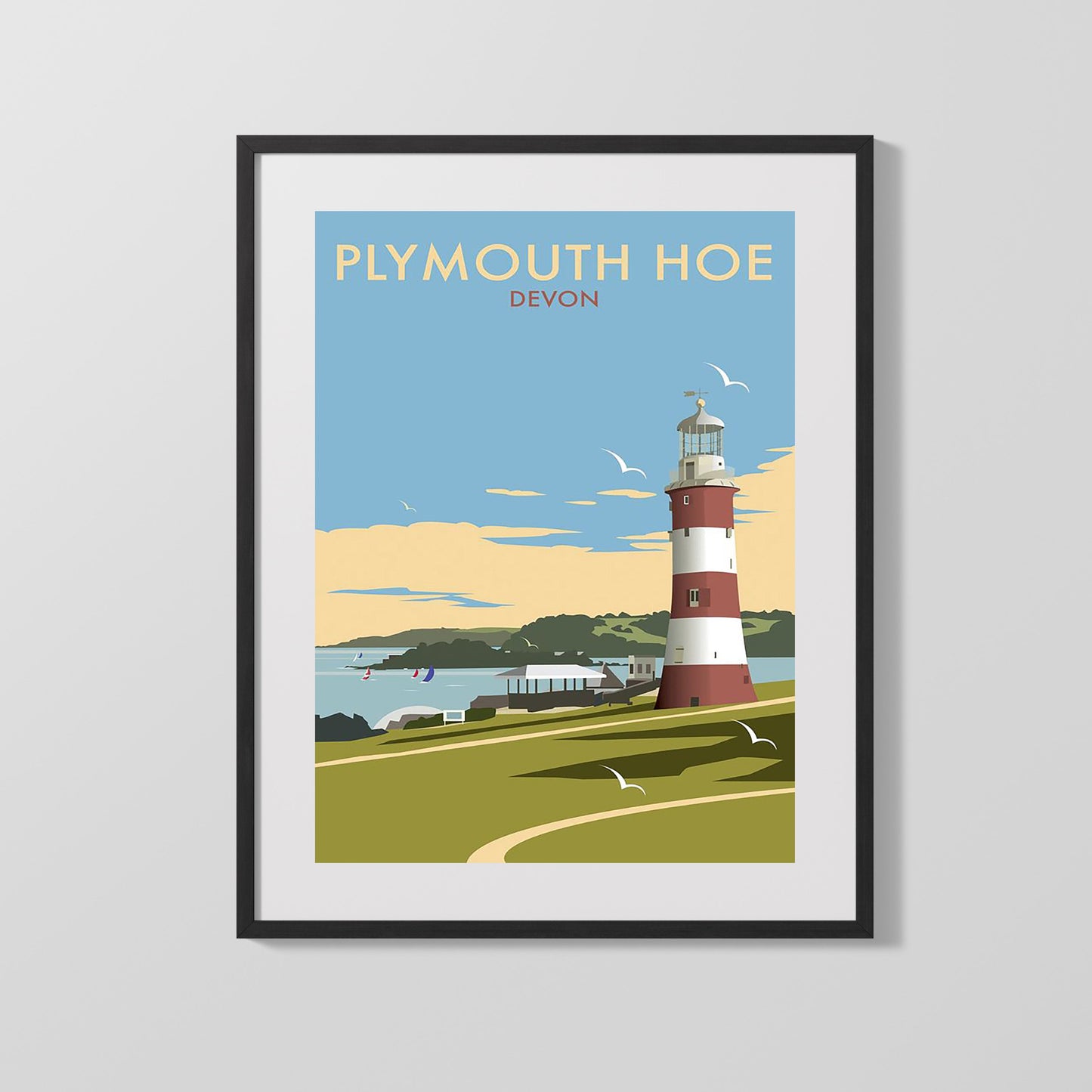 Classic Travel Poster - Plymouth - Devon