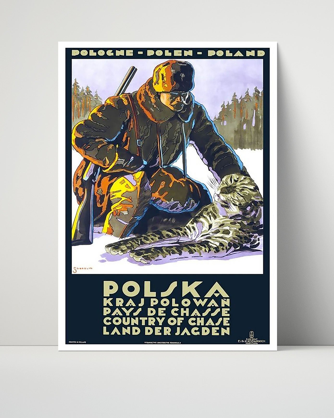 Poland Country of Chase Vintage Travel Print 16x20 Unframed Print travel wall art print