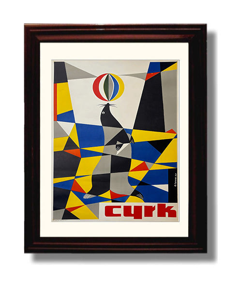 Poland Cyrk Seal travel poster wall art 8x10 Canvas