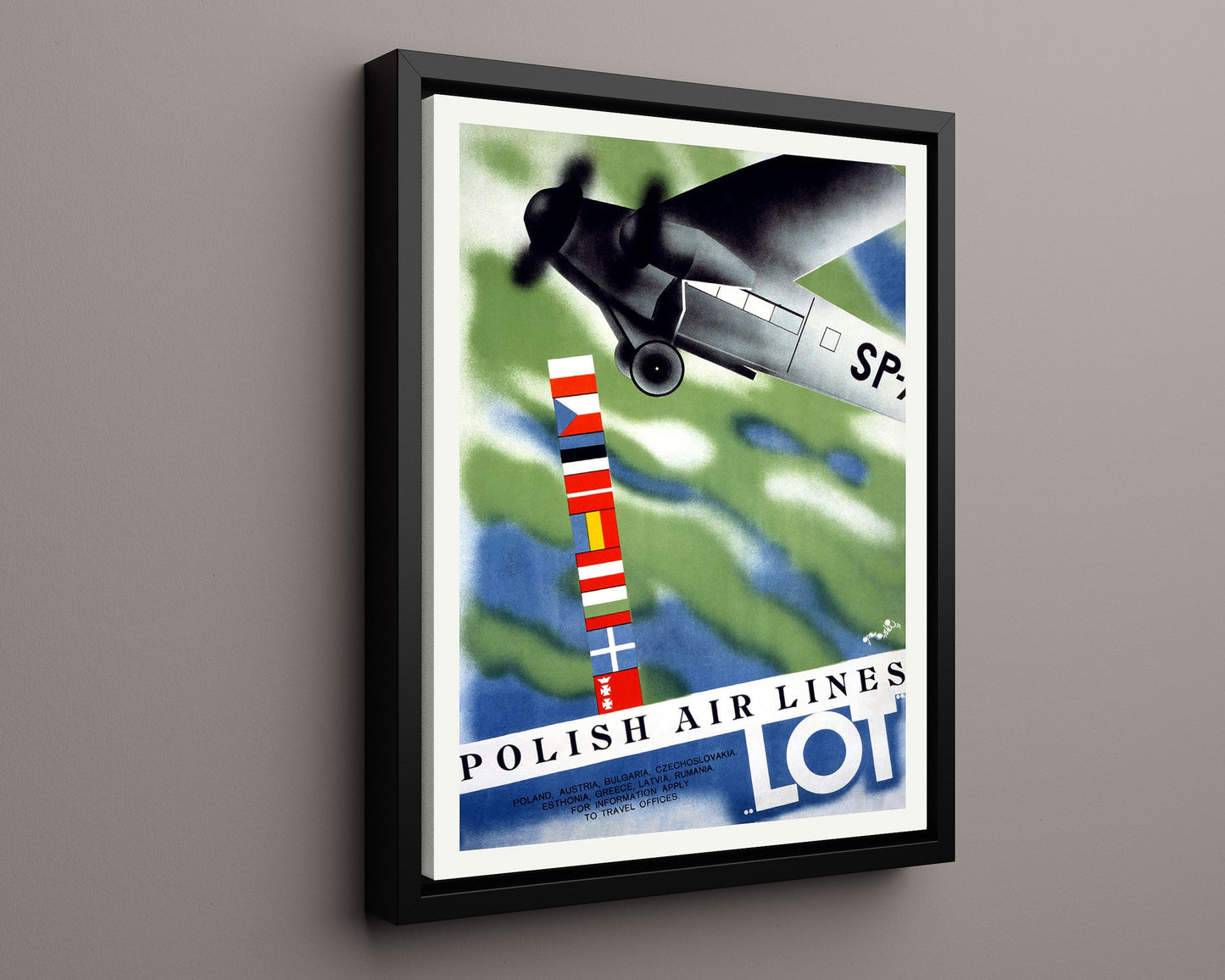 Classic Travel Poster - Poland - LOT Airlines