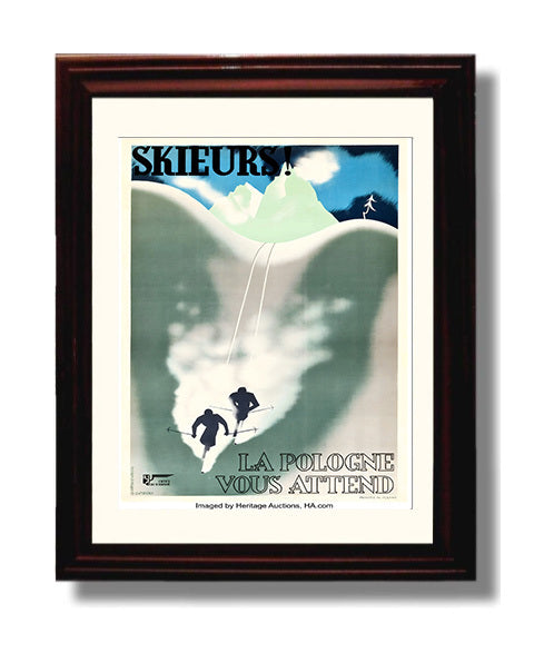 Classic Travel Poster - Poland - Skiing