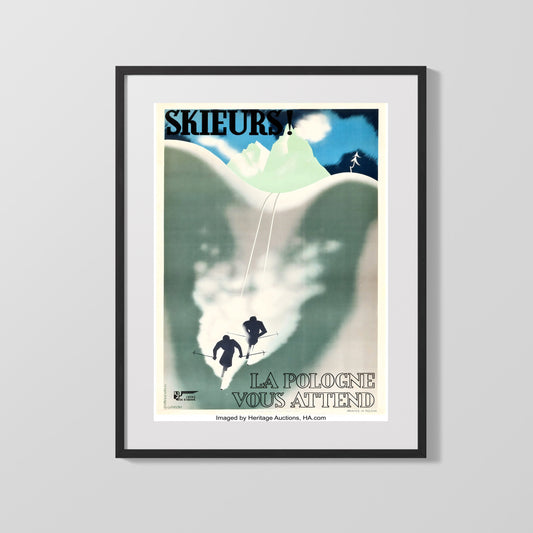 Classic Travel Poster - Poland - Skiing