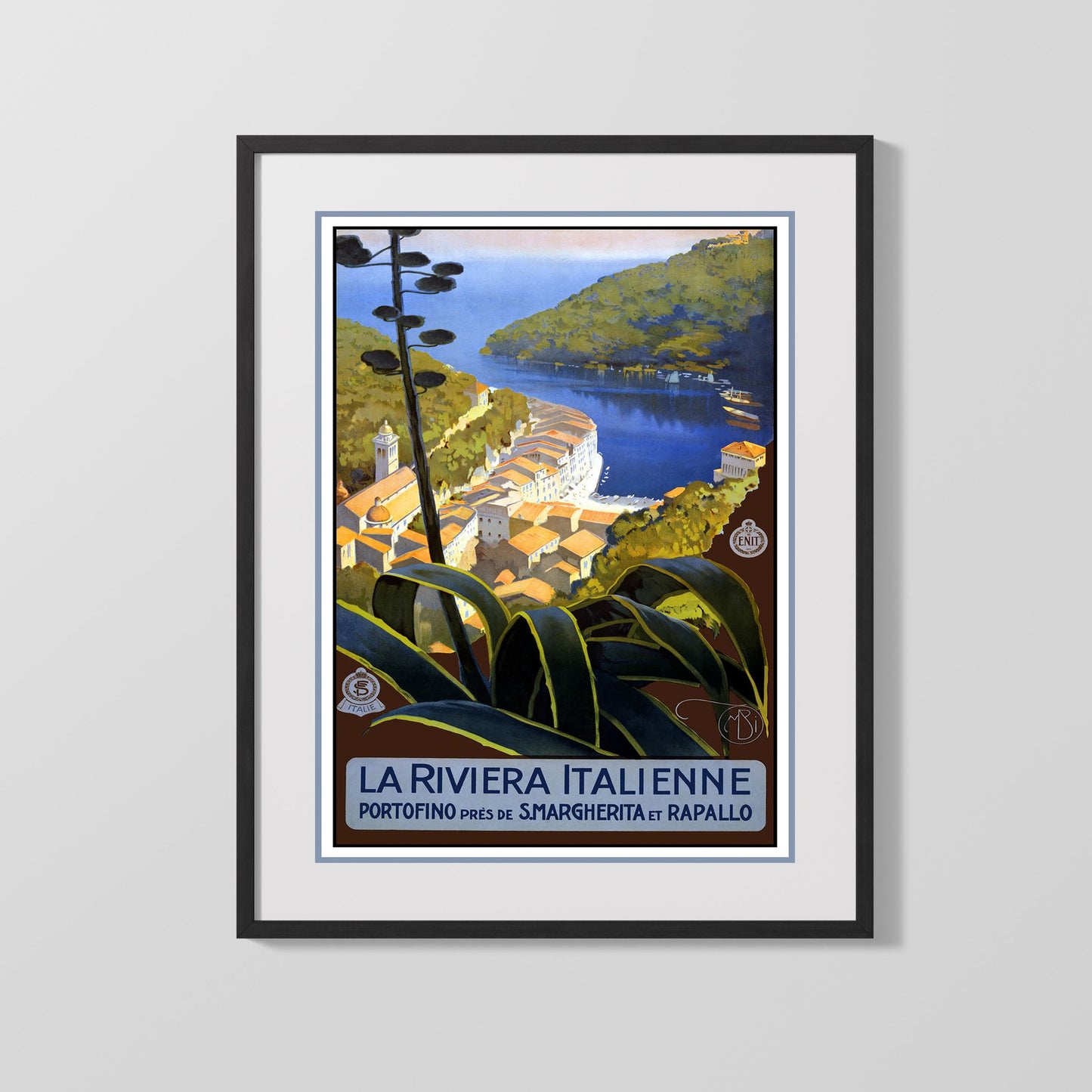 Classic Travel Poster - Portofino - Italian Riviera