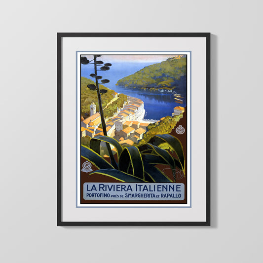 Classic Travel Poster - Portofino - Italian Riviera