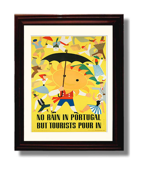 Portugal Sunny Holidays travel poster wall art 8x10 Canvas
