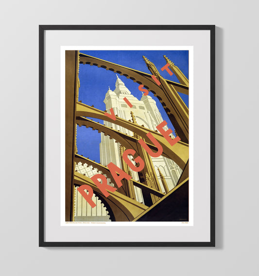 Prague Cathedral View - Travel - 16x20 Gallery Frame