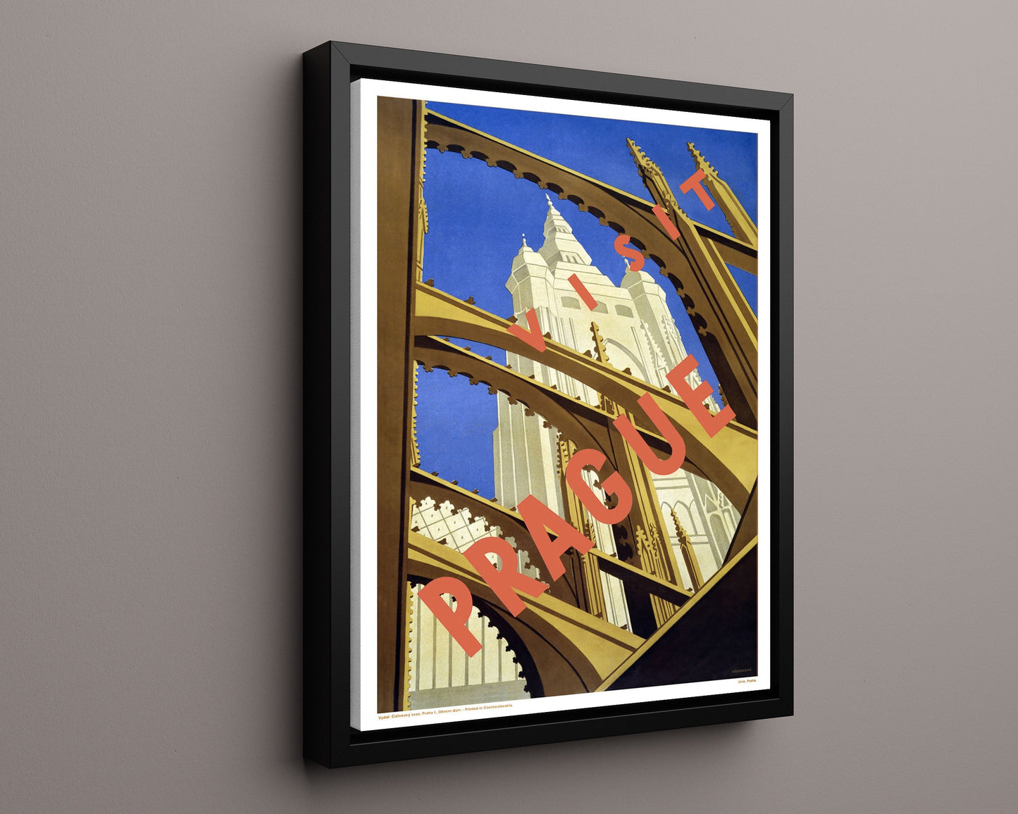 Classic Travel Poster - Prague - Cathedral View