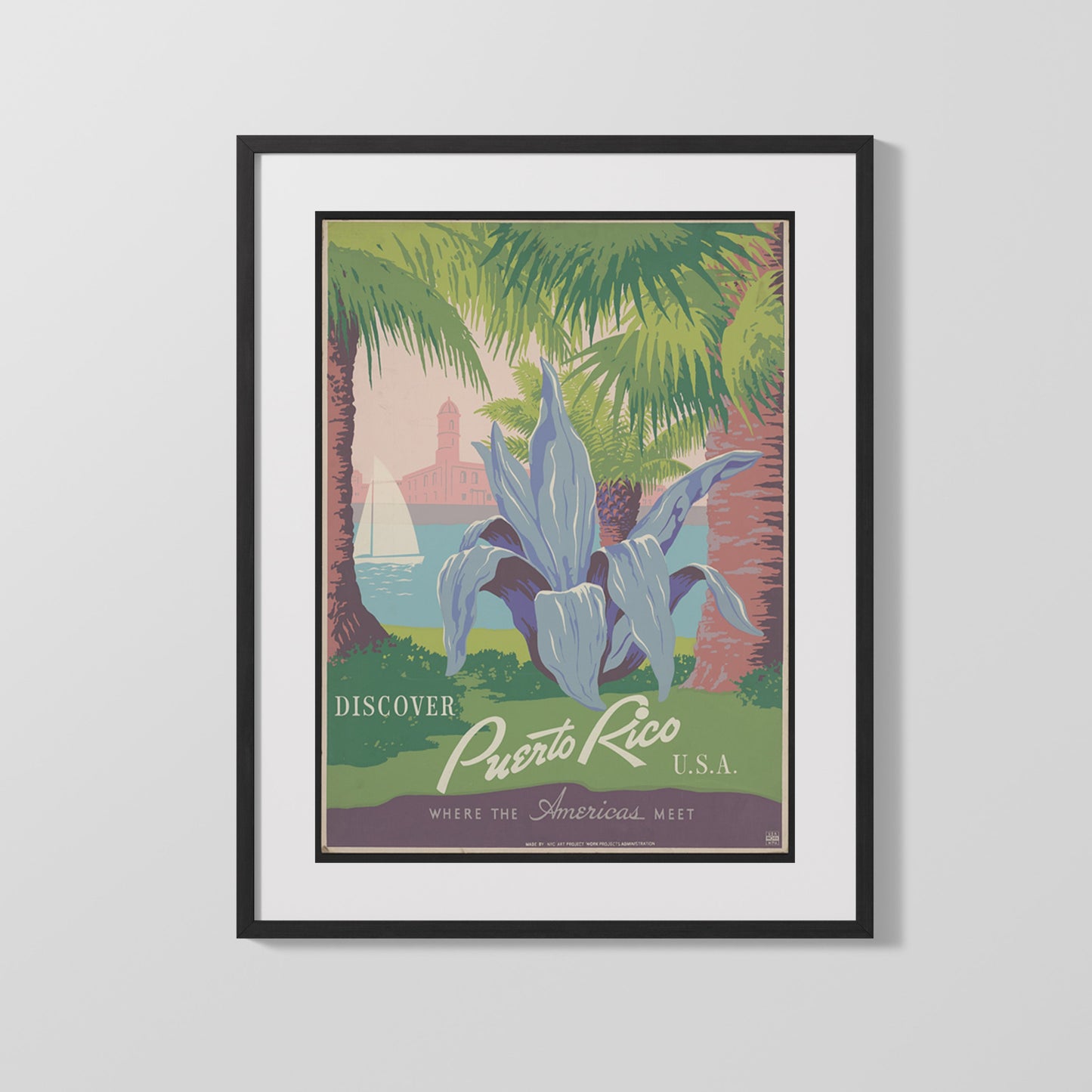 Classic Travel Poster - Puerto Rico - Americas Meet