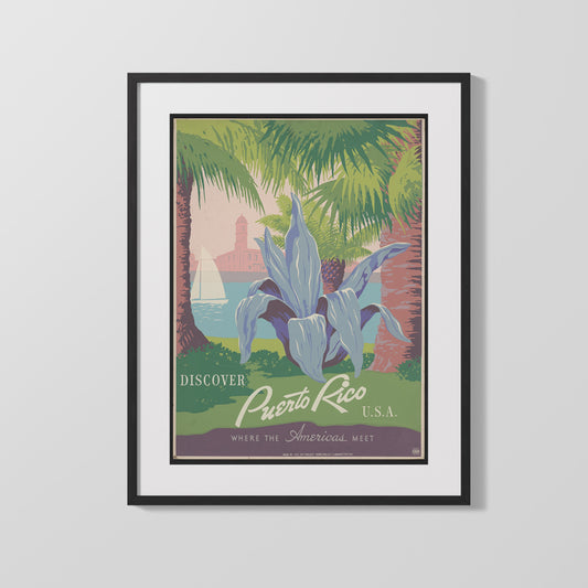Classic Travel Poster - Puerto Rico - Americas Meet