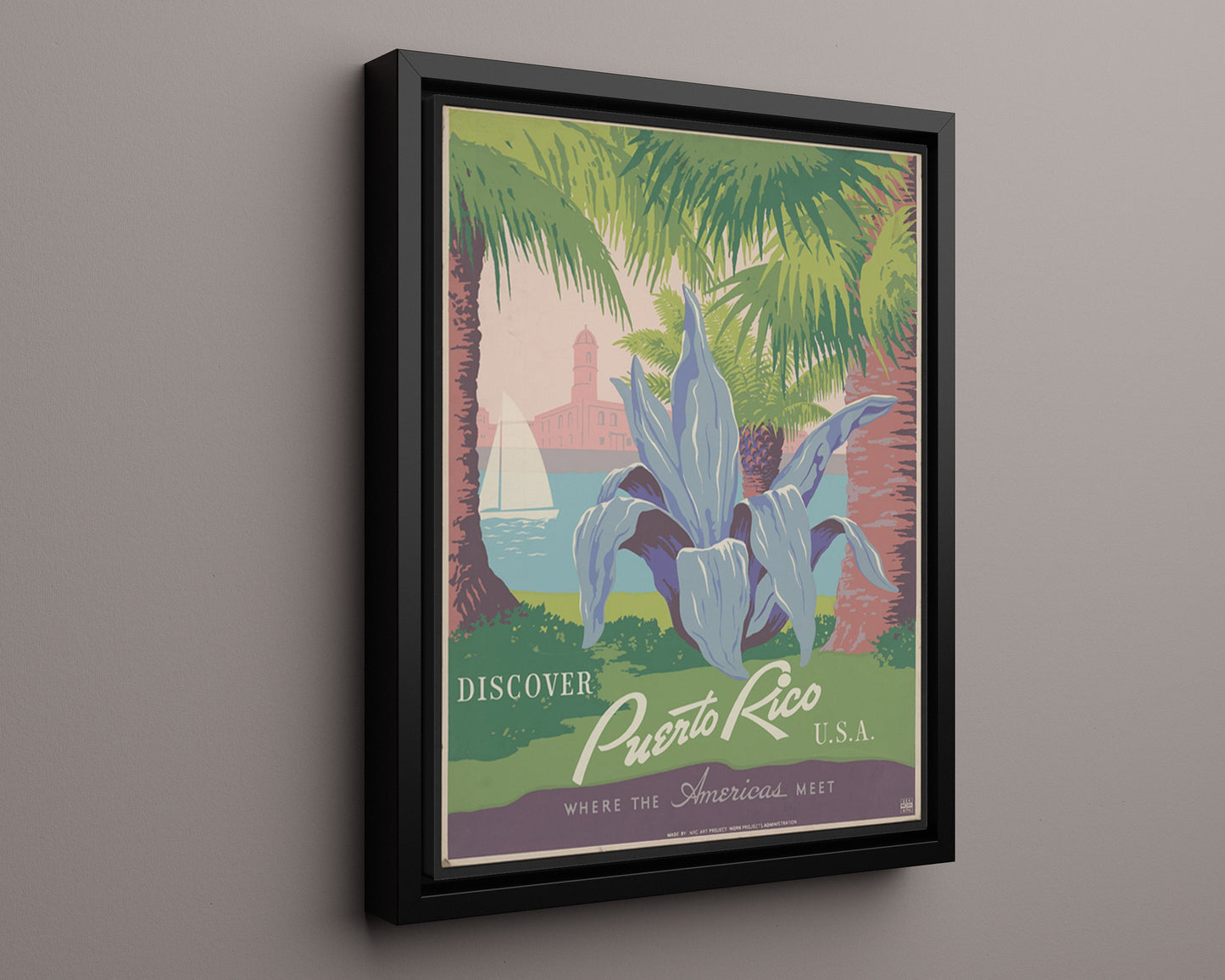 Classic Travel Poster - Puerto Rico - Americas Meet