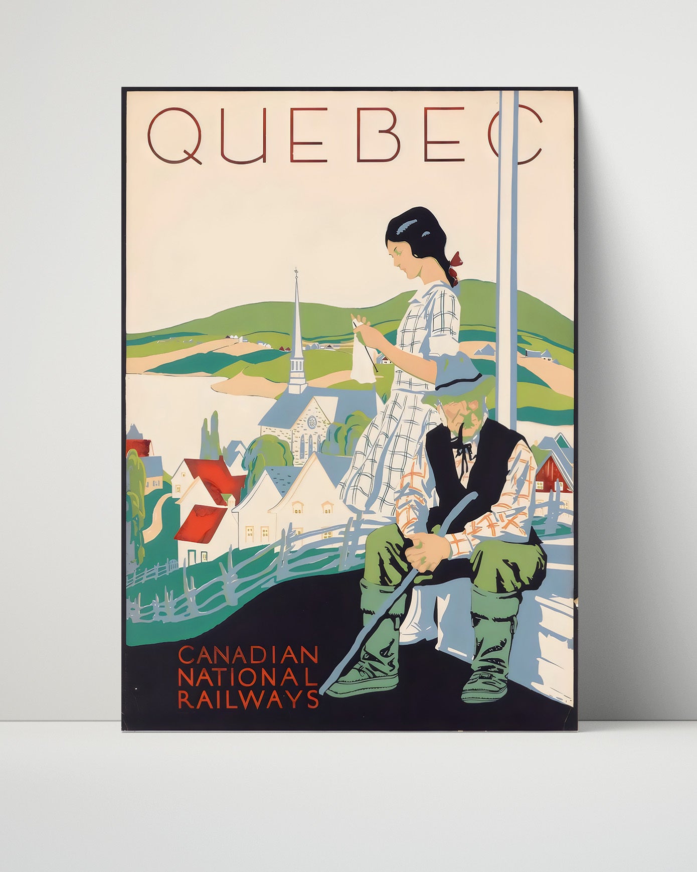 Quebec Canadian National Railways Vintage Travel Print 16x20 Unframed Print travel wall art print