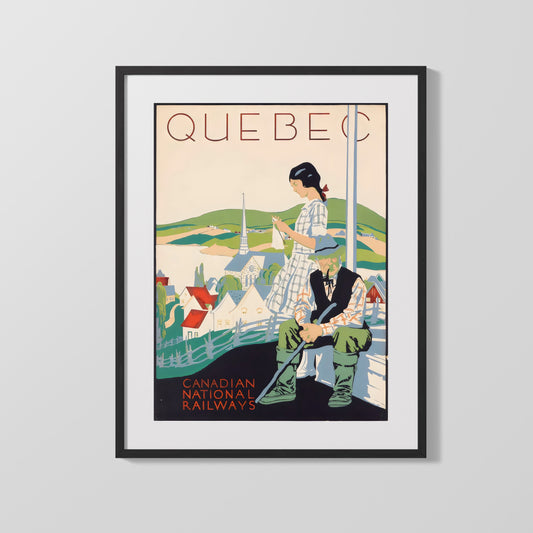 Classic Travel Poster - Quebec - Canadian National Railways