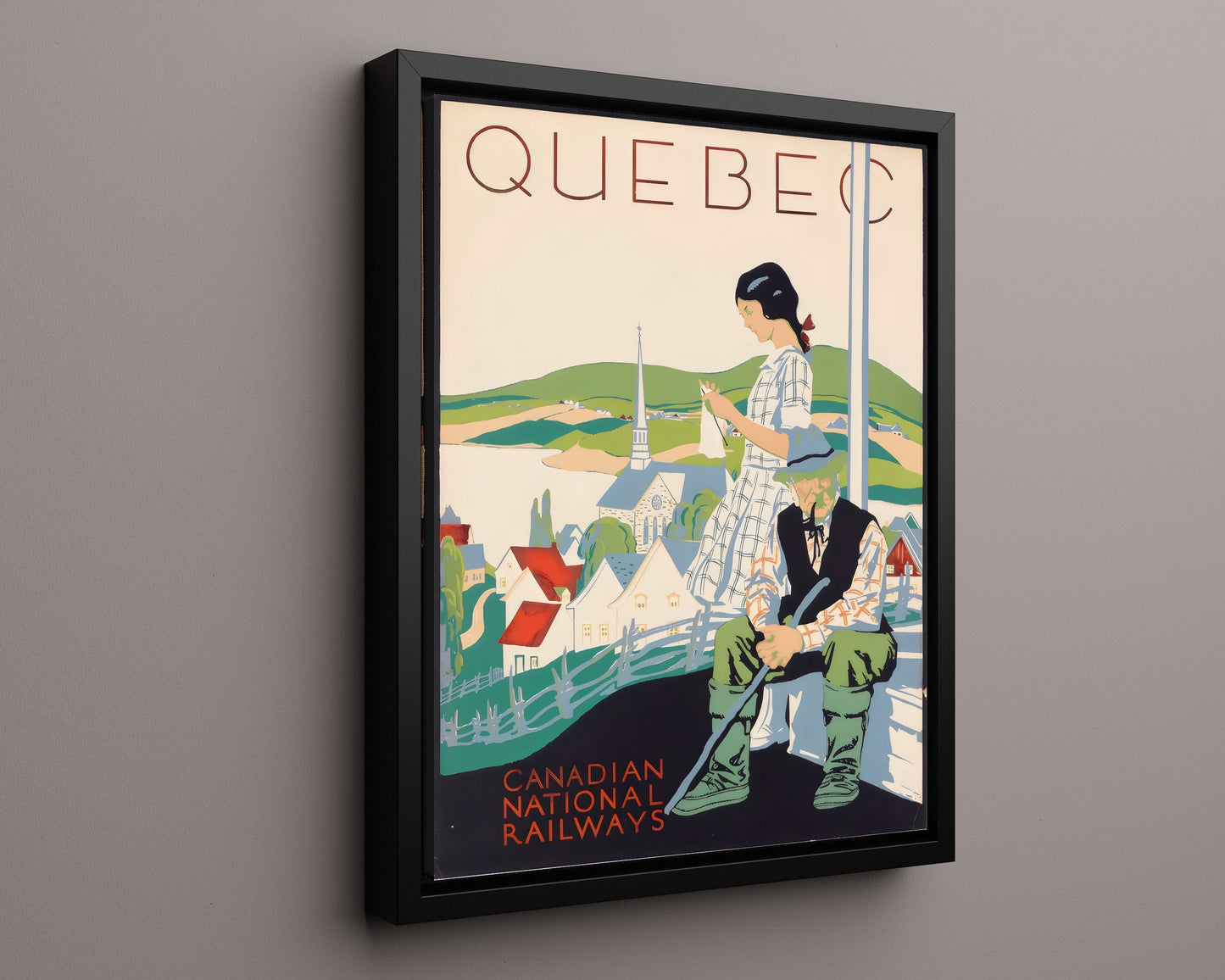 Classic Travel Poster - Quebec - Canadian National Railways