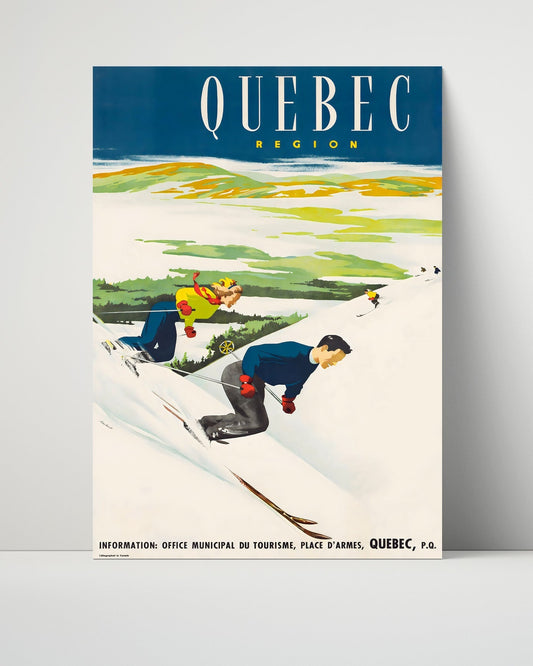 Classic Travel Unframed Poster -  Quebec - Ski Tourism