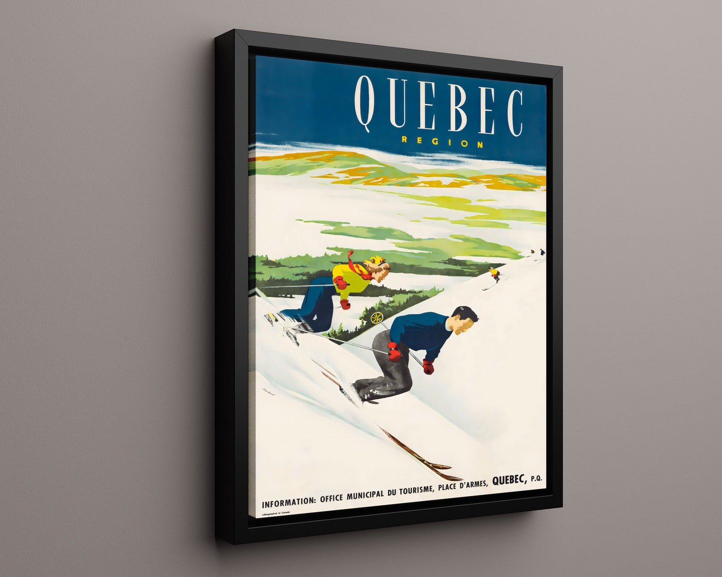 Classic Travel Poster - Quebec - Ski Tourism
