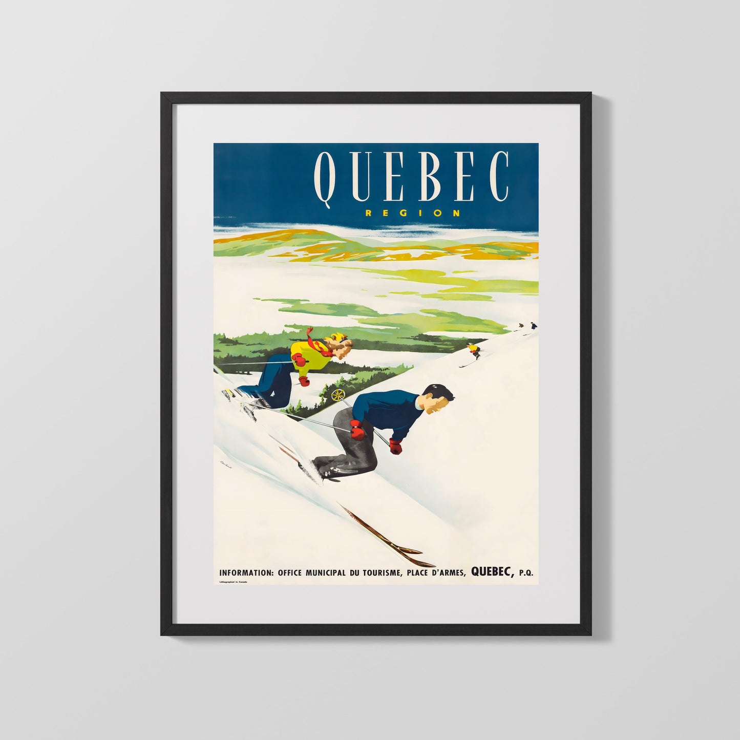 Classic Travel Poster - Quebec - Ski Tourism