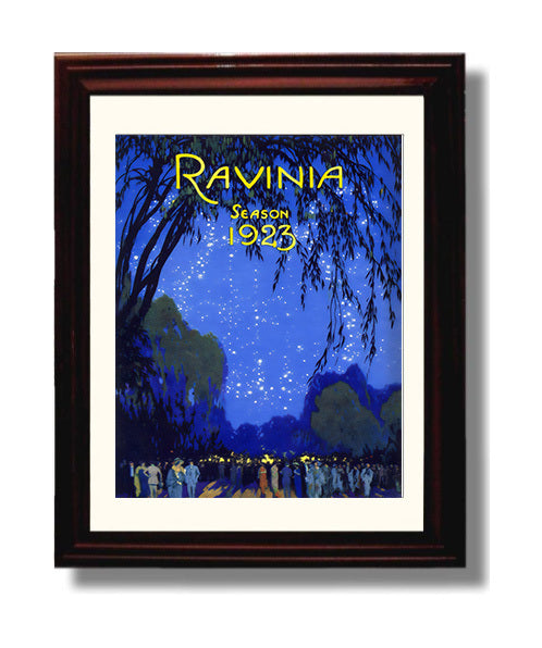 Ravinia Music Festival 1923 travel poster wall art 8x10 Canvas
