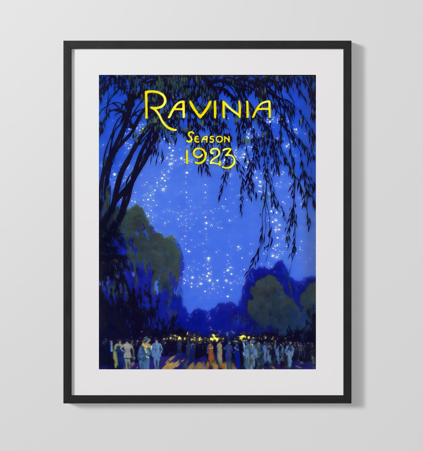 Ravinia Music Festival 1923 Vintage Travel Print 16x20 Gallery Frame travel wall art print