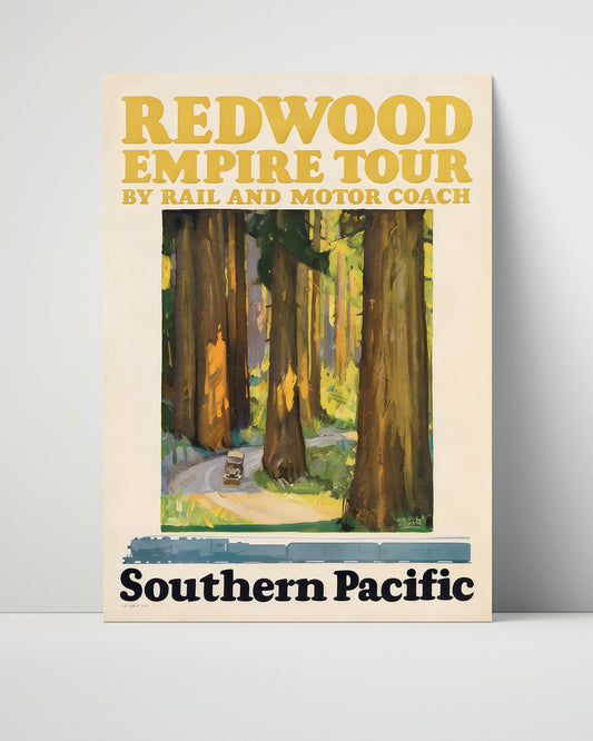Classic Travel Unframed Poster -  Redwood - Southern Pacific