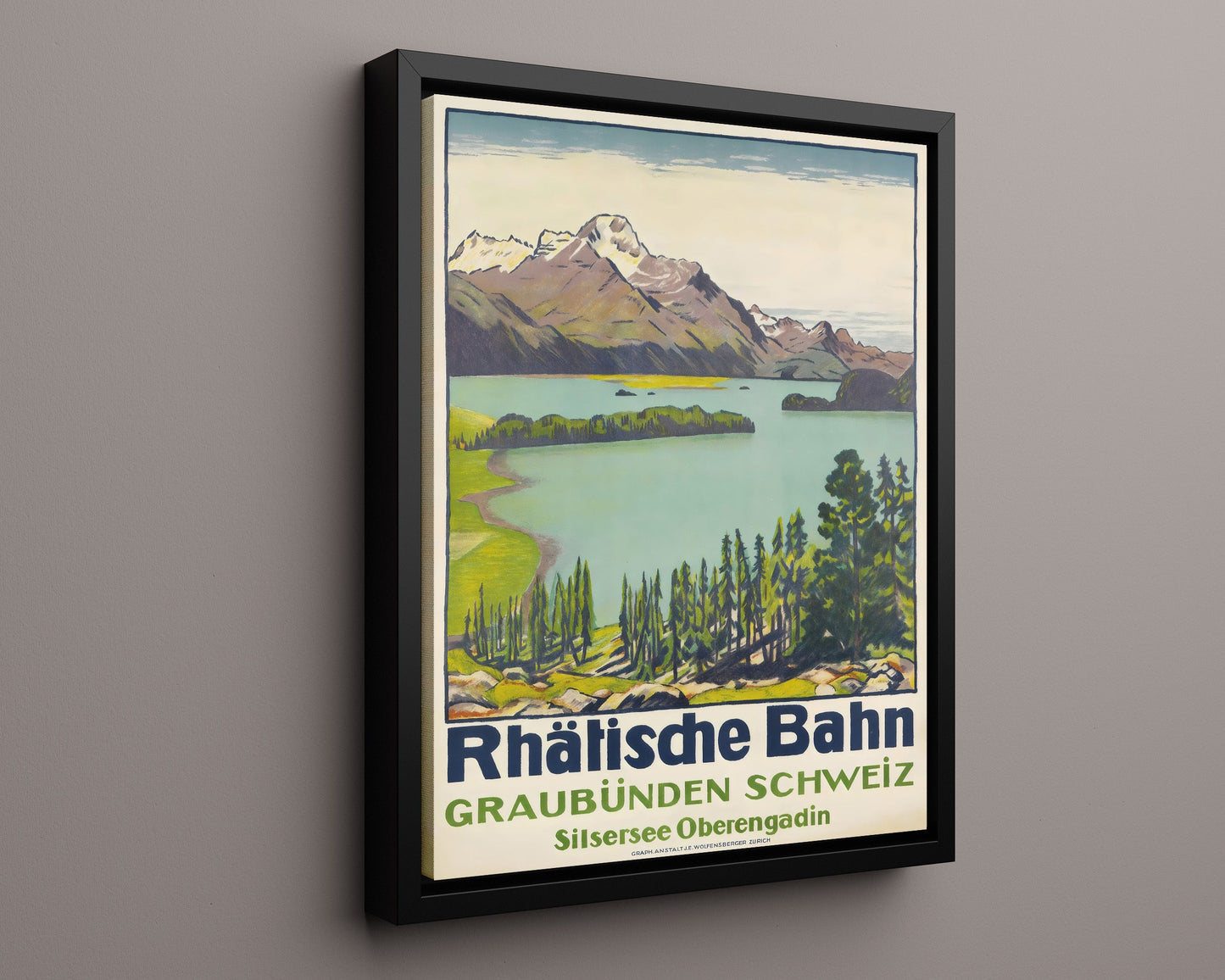 Classic Travel Poster - Rhatische Bahn - Switzerland